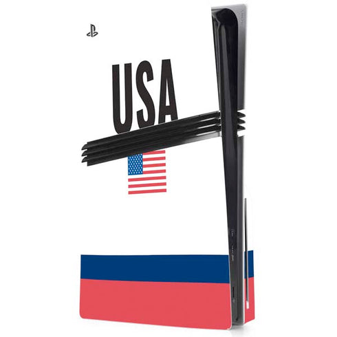 USA American Flag PS5 Pro Disk Console Skin